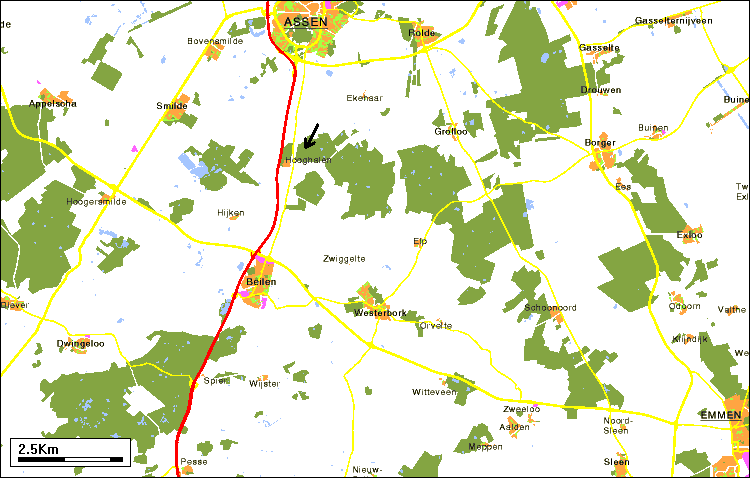 Deel van de provinciekaart